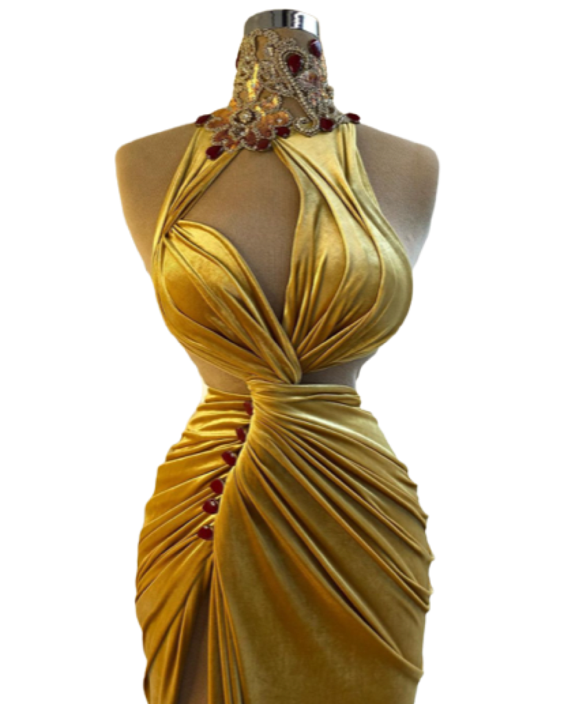 Yellow Velvet Dress Fiona Hollywood designers Yellow Velvet Dress Fiona Hollywood designers