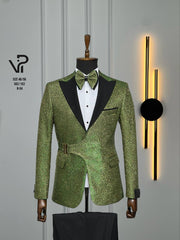 Ultimate Classic Green Diamond Tuxedo Suit