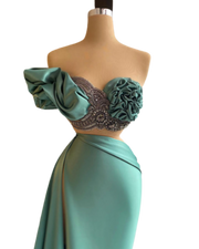 Two Pieces Green Dress